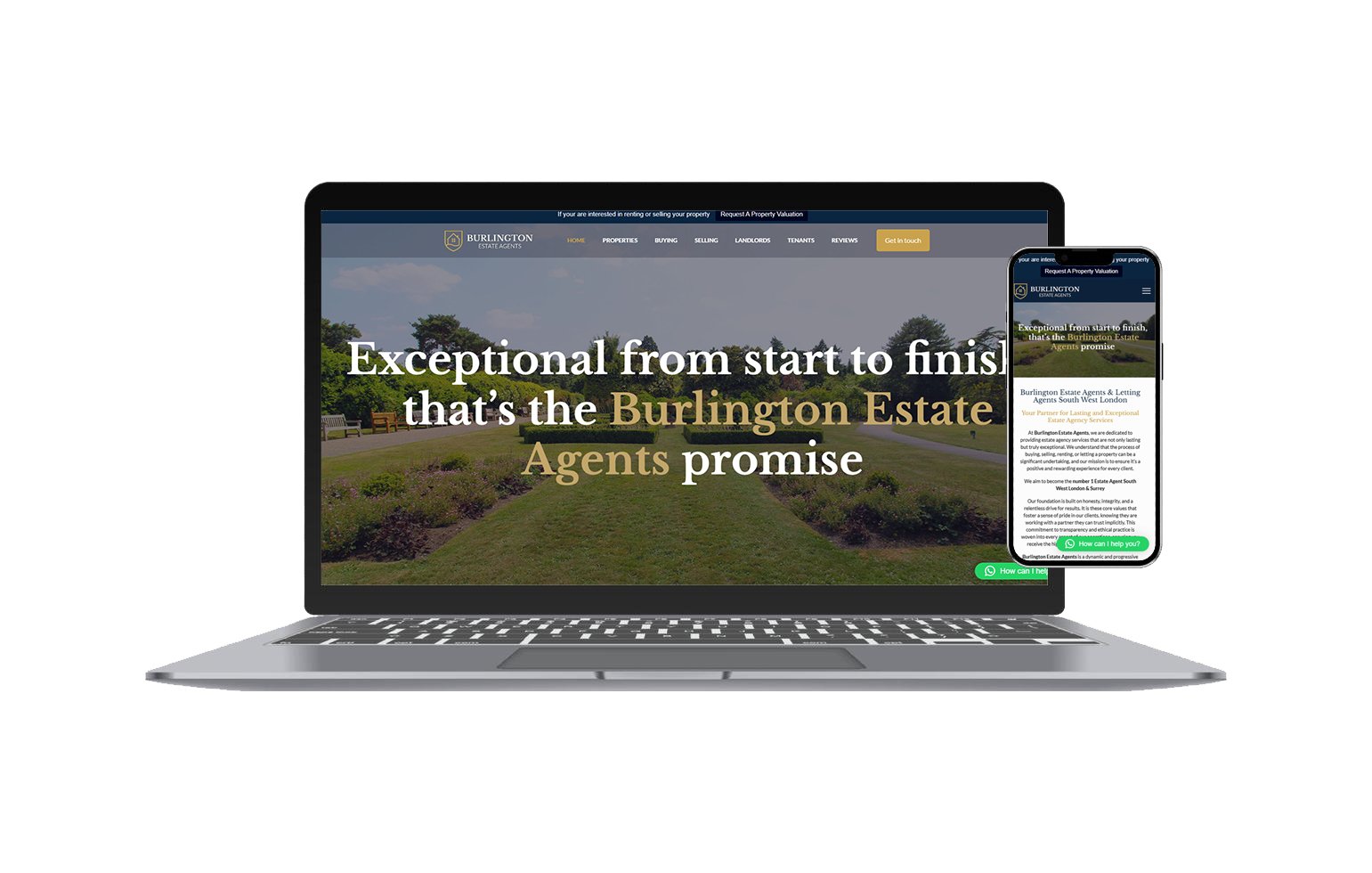 Burlington Estate Agents Website Design Belfast